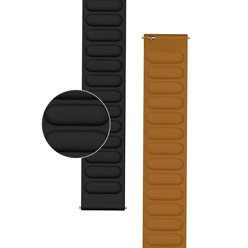 Bounce Magnetic Flow Reversible Dual Tone Silicone Watch Strap 22mm - Image 3